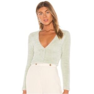 NWT Majorelle S Cannes fuzzy cardigan small 0199 revolve soft sweater cropped